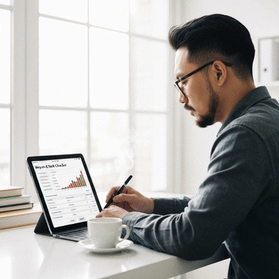 User engaging with keyword rank checker