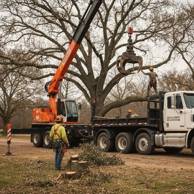 Local tree removal service in action